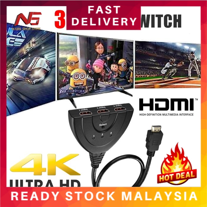 HDMI Hub Switch Splitter 5 Portas Comando | Compras úteis - Foto 9