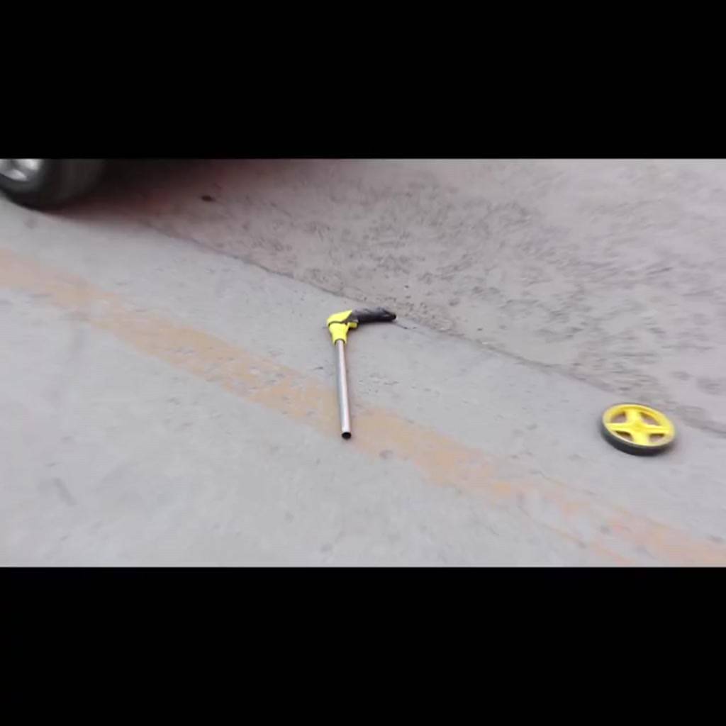 Hand-push distance measuring wheel Roller-type road meter Length ...