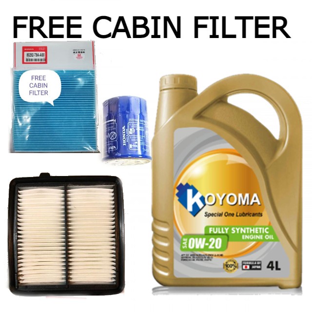 HONDA CITY TMO 2009y 2013y AIR FILTE + OIL FILTER + KOYOMA 0W20 FULLY