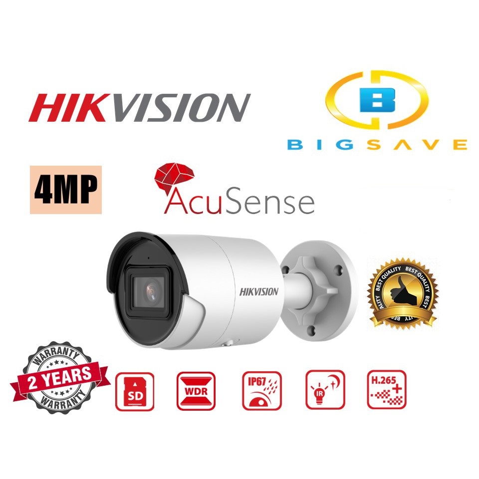 HIKVISION 4MP DS-2CD2043G2-I ACUSENSE FIXED MINI BULLET NETWORK CAMERA ...