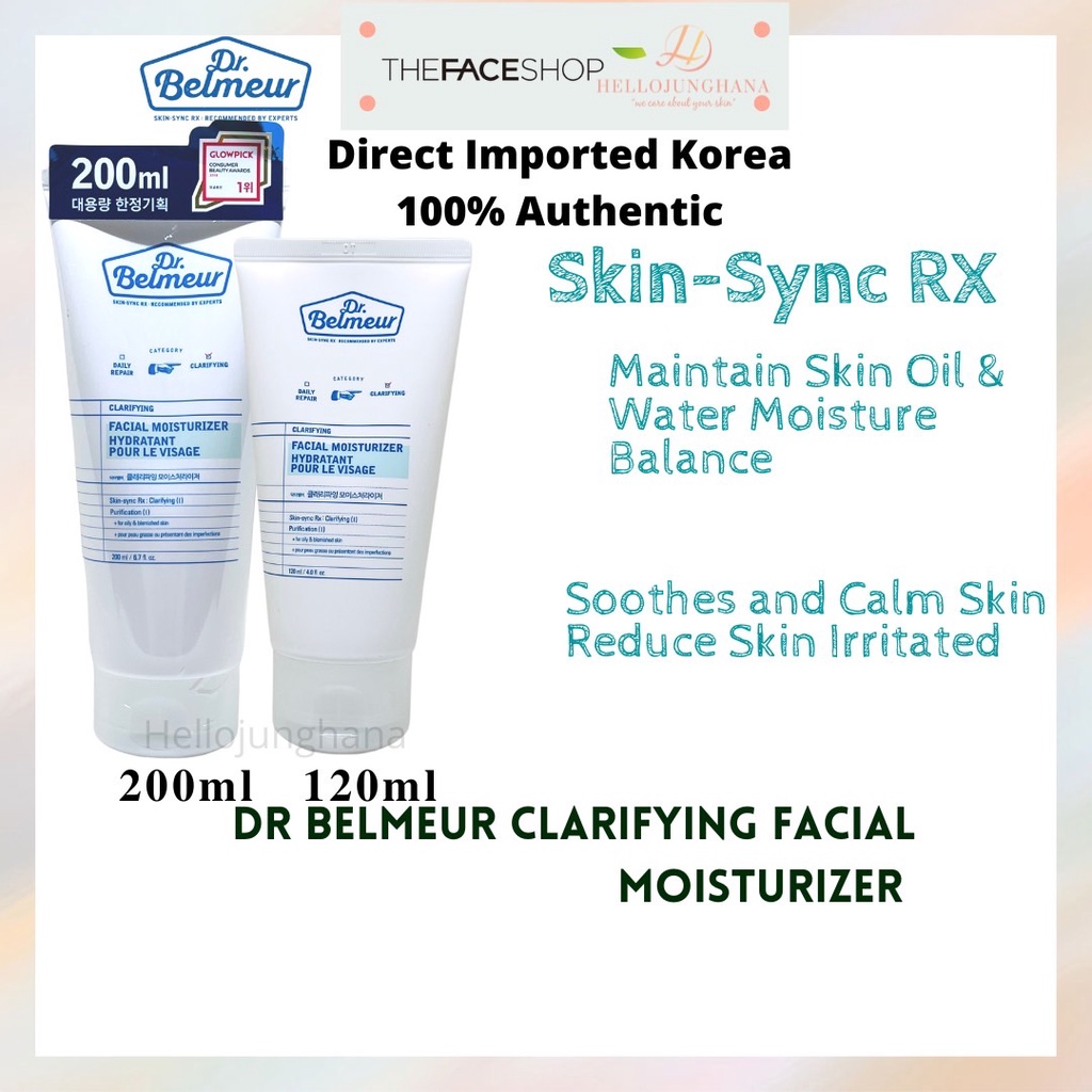 THE FACE SHOP Dr.Belmeur Clarifying Facial Moisturizer 120ml / 200ml