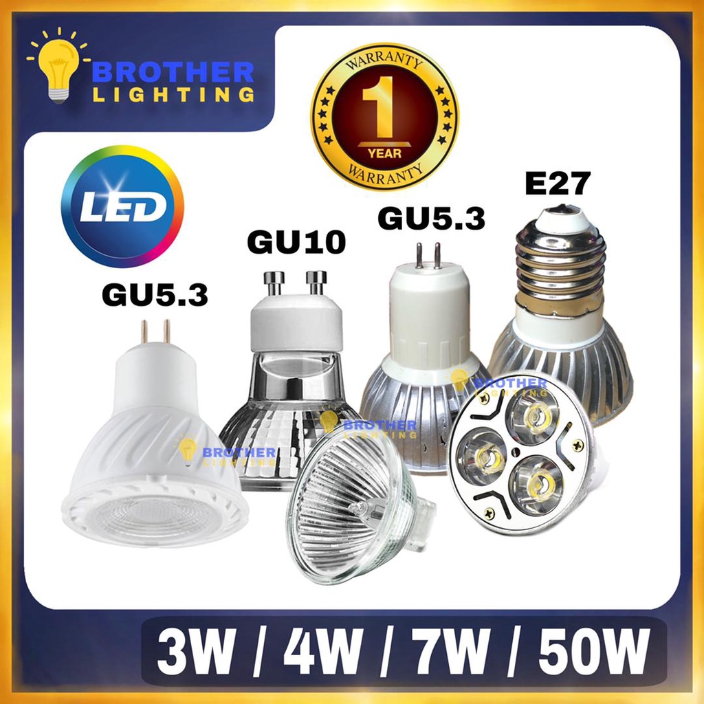 6W / 7W / 8W / 50W High Quality GU10 GU5.3 MR16 LED Holder Light Bulb ...