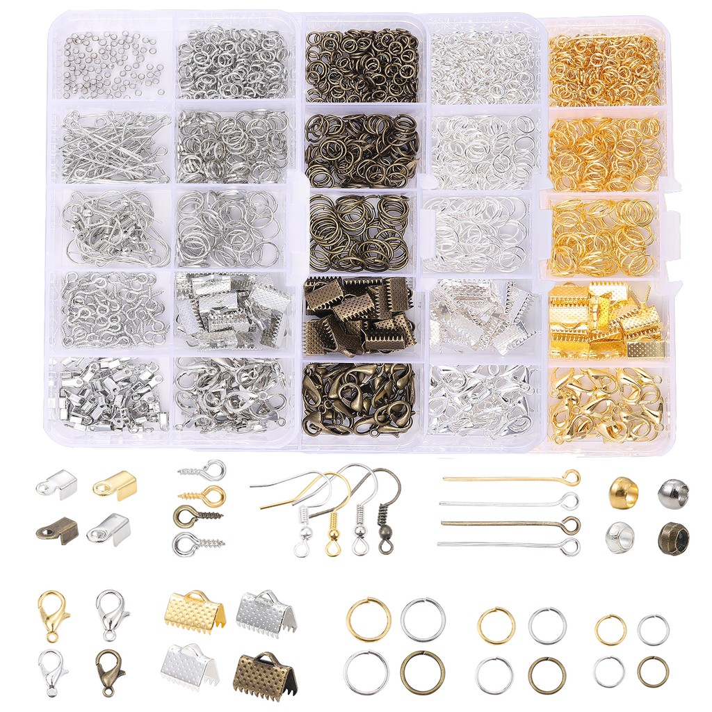 1 Set Alloy Lobster Clasps Jump Rings For Jewelry Making Earring Making ...
