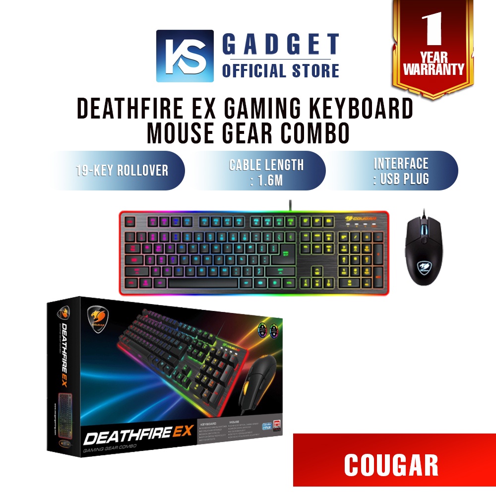 Cougar DEATHFIRE EX Gaming Gear Combo Gaming Keyboard and Mouse Shopee Malaysia
