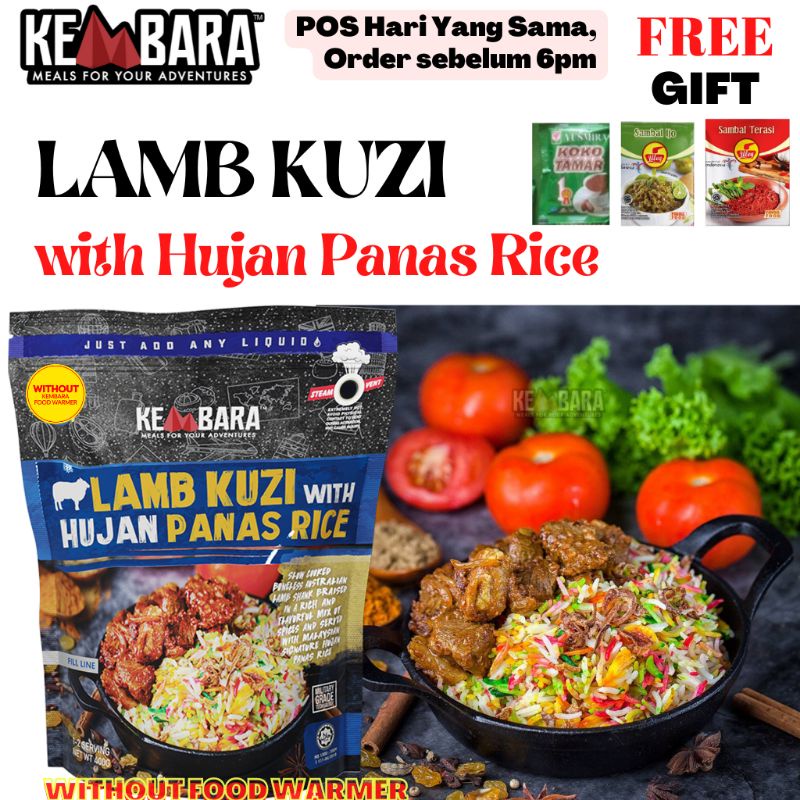 KEMBARA MEALS : LAMB KUZI WITH HUJAN PANAS RICE WITHOUT FOOD WARMER ...