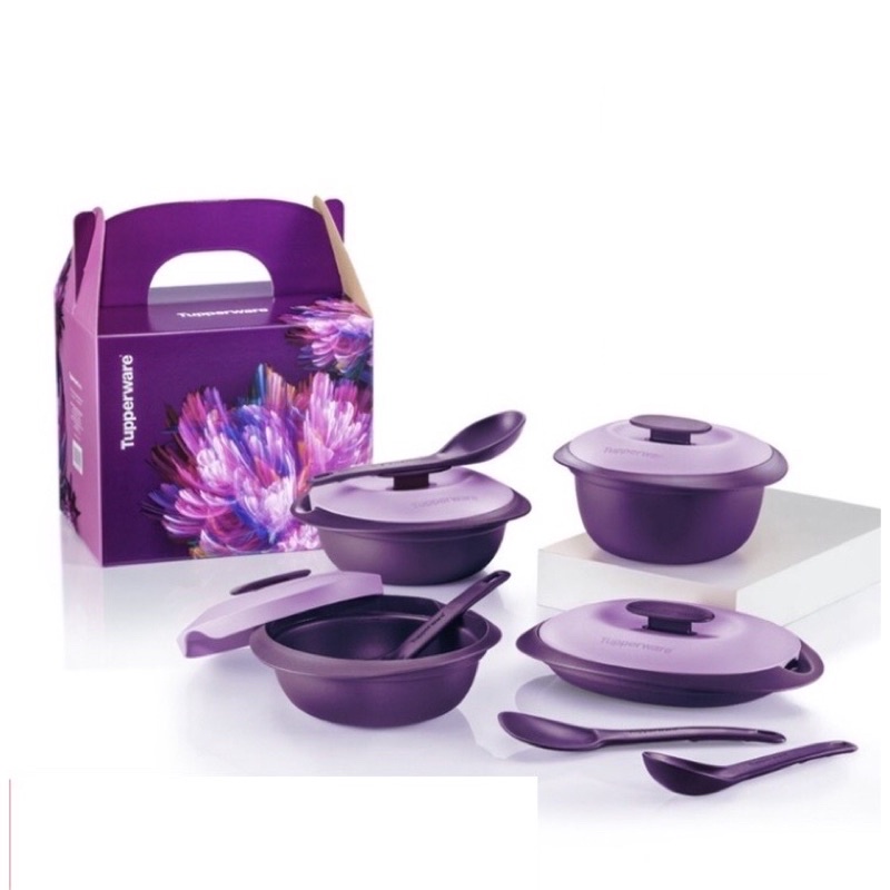 💥Ready Stock!💥Tupperware Purple Royale Petit Serveware Set with OR ...