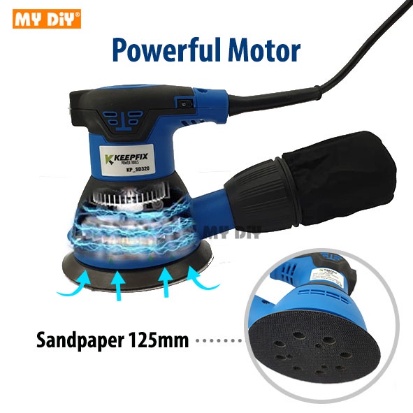 KEEPFIX Random Orbital Wood Sander Machine 300w Speed Control Orbital ...