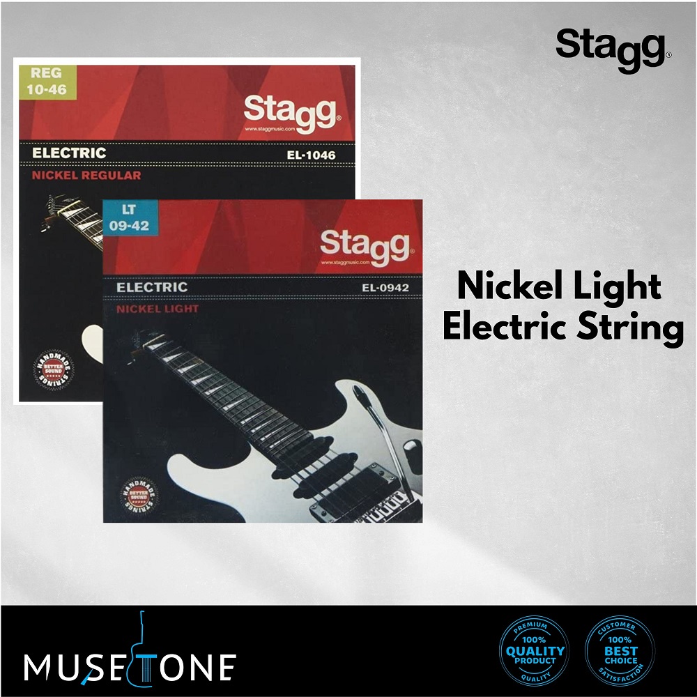Cordes Guitare électrique Stagg 09-42 Nickelées - Jeu Léger, Son Clair