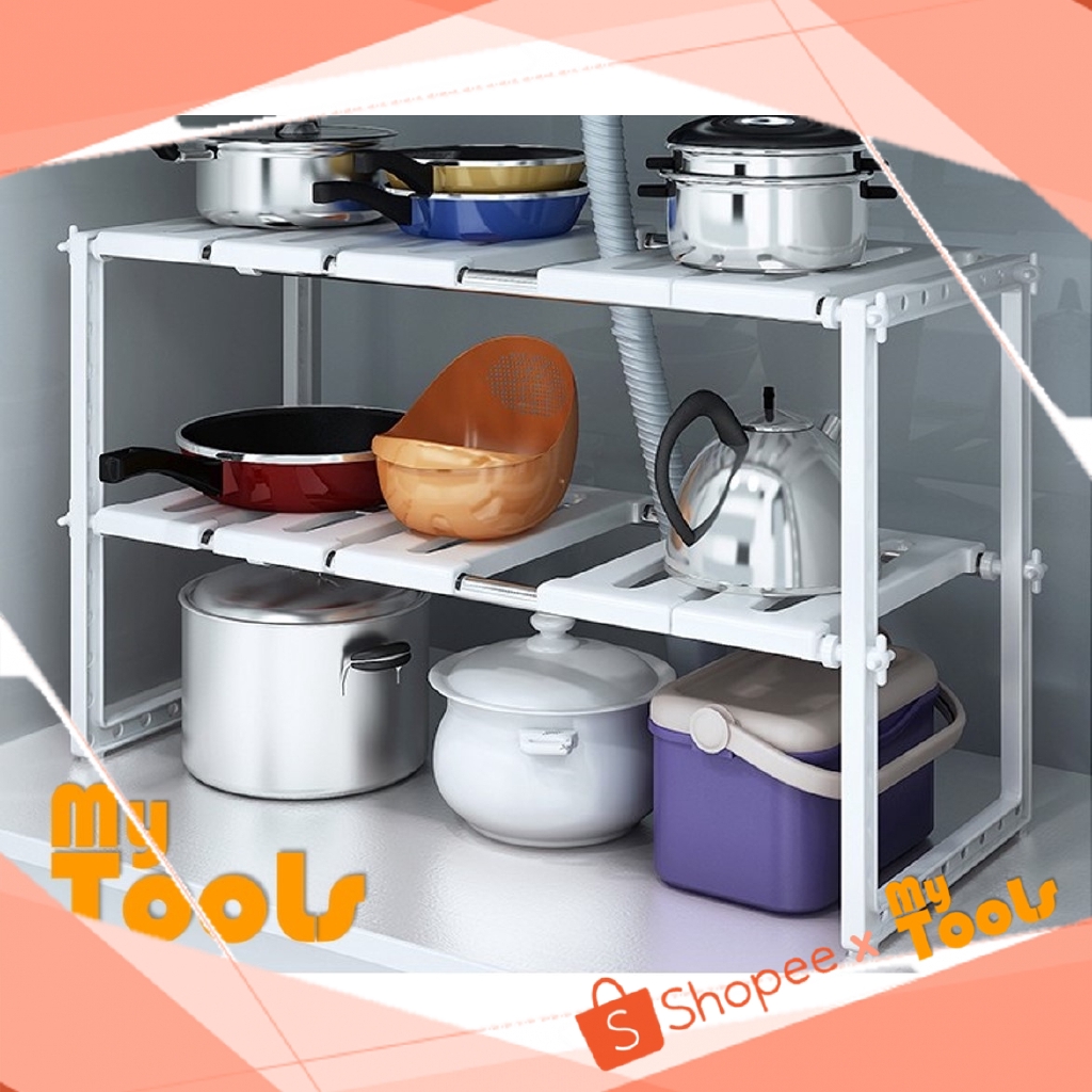 Expandable Organizer Under Sink Rack Shoe Book kitchen shelves rak ...