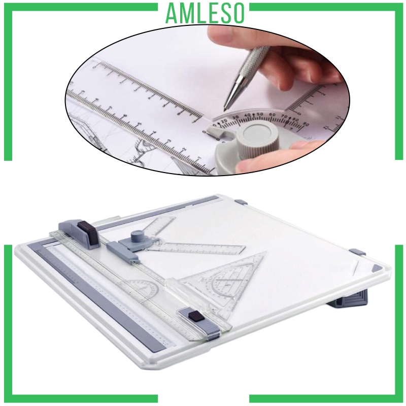 [amlesoMY] A3 Drafting Table Measuring System Sliding Ruler | Shopee ...
