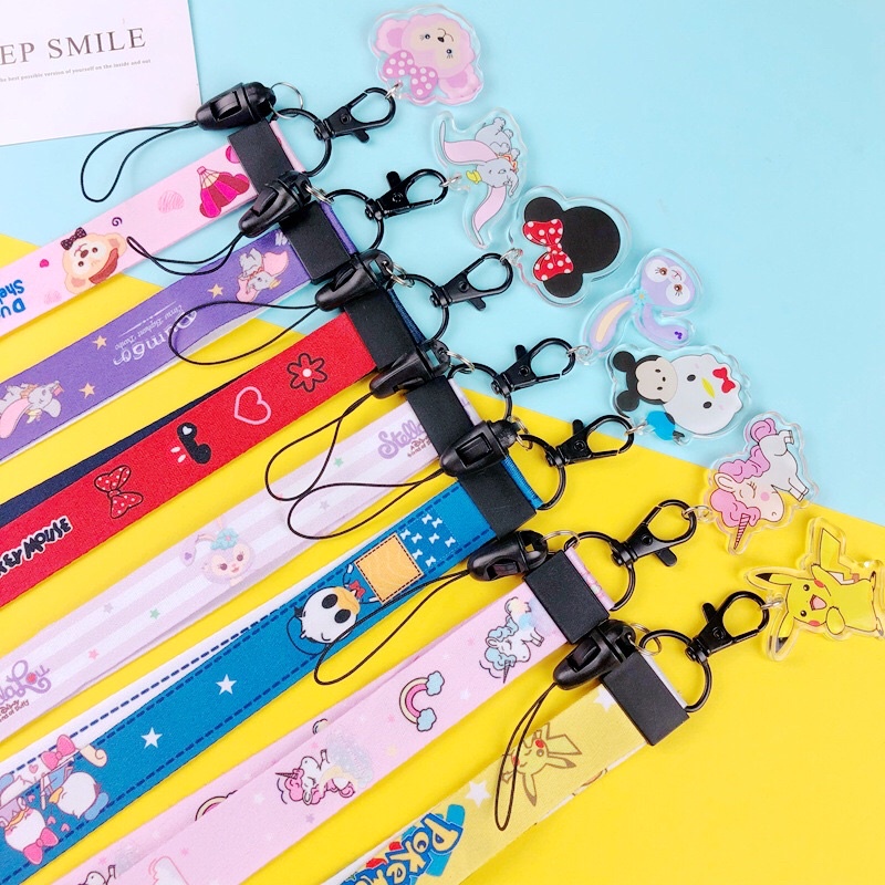 Cute Cartoon long lanyard mobile phone lanyard wristband handphone ...