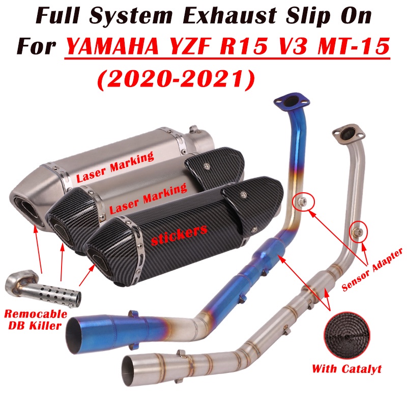 For Yamaha YZF R125 R15 V4 MT 125 2020 2021 Motorcycle Exhaust Escape ...