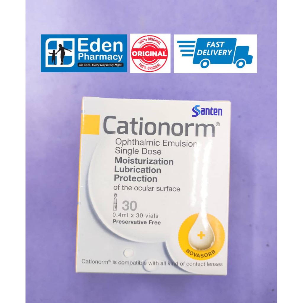 Cationorm eye drop ( Cationorm Opthalmic Emulsion ) ( 0.4ml x 30 ...