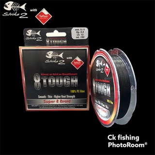 Strike 2 Tough Super 8 Braided Teflon 100% PE Fiber Size 4Lb To 50Lb  Fishing Braided Line / Tali Benang Pancing 8 Sulam