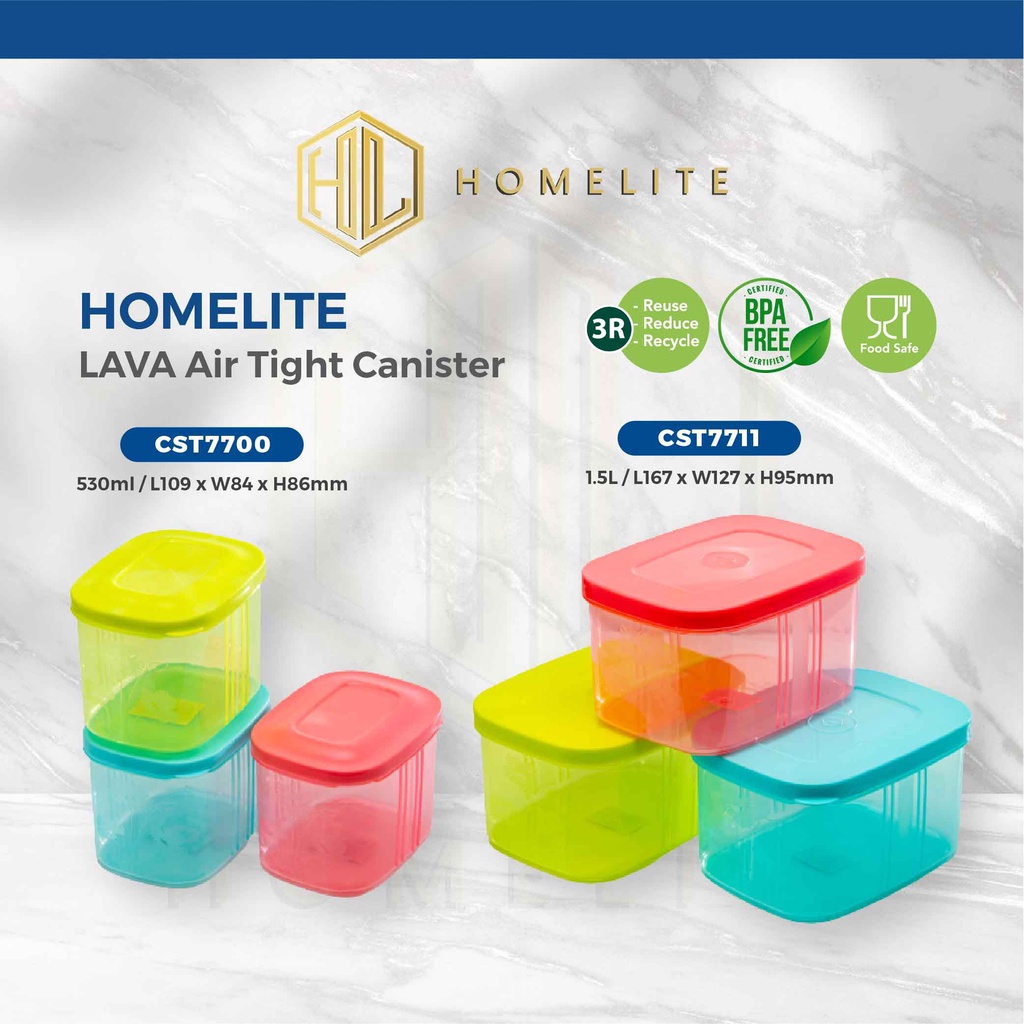 HOMELITE | LAVA AIR TIGHT BPA FREE MULTIPURPOSE CONTAINER / BEKAS ...