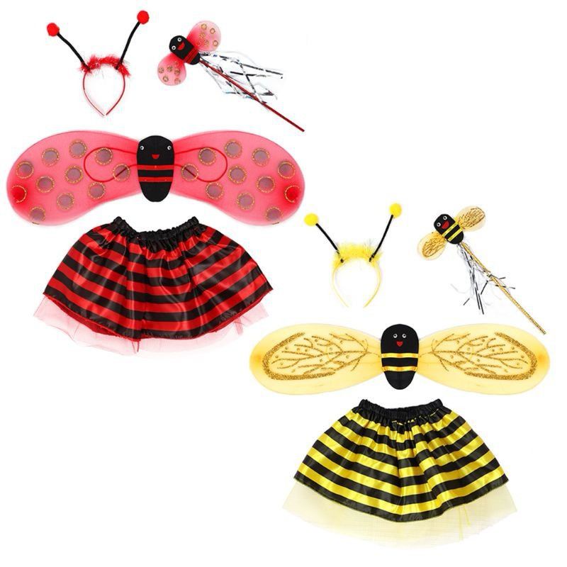 Kids Fairly 4pcs ladybug, Bee Costume Set | Shopee Malaysia