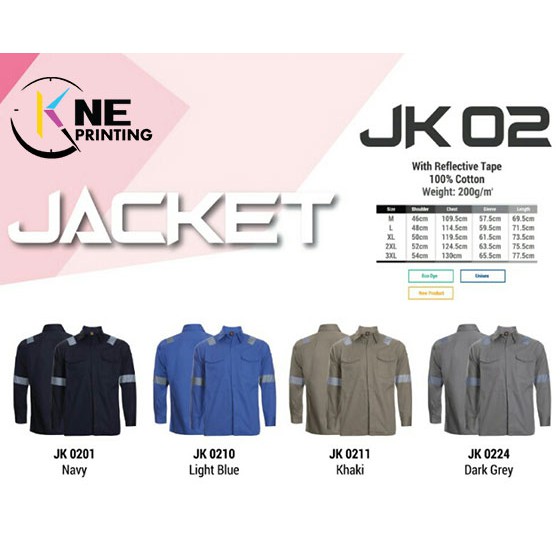 Oren Sport JK02 Industrial Jacket Outerwear with Reflective Tape