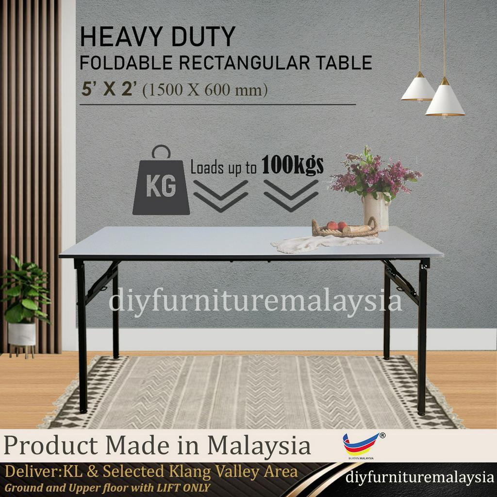 (BULK)Heavy duty Rectangular foldable table 4 Ft & 5 ft | Banquet Table ...