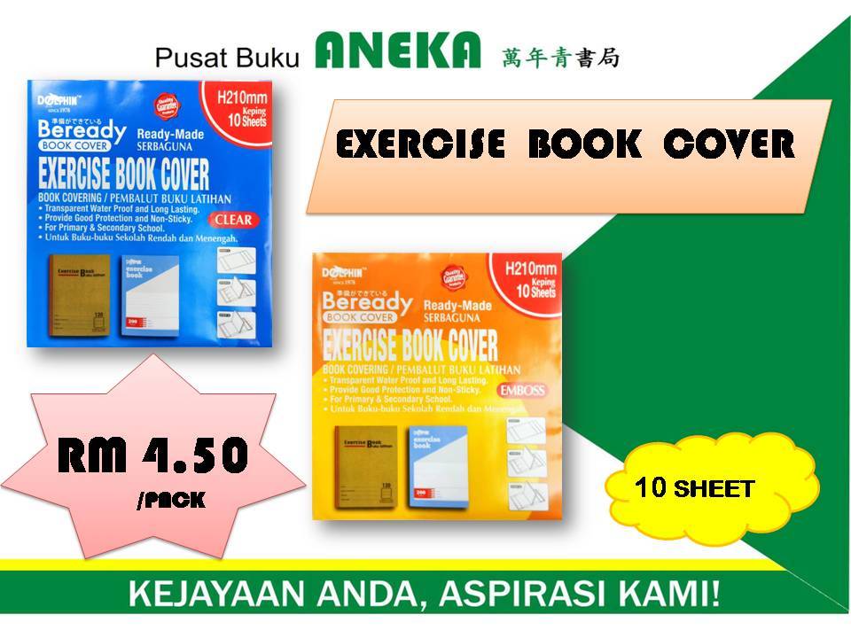 {ANEKA} Dolphin Beready Book Cover / Wrapper / Pembalut Buku Exercise ...