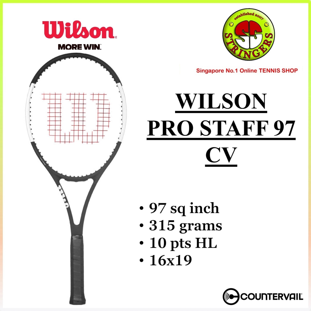 Pro staff 97 black countervail hot sale tour racket