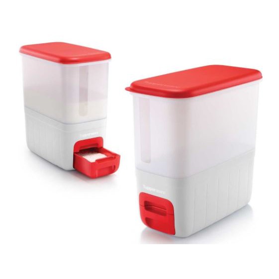 TUPPERWARE RED RICE SMART NEW RICE DISPENSER 10KG | Shopee Malaysia