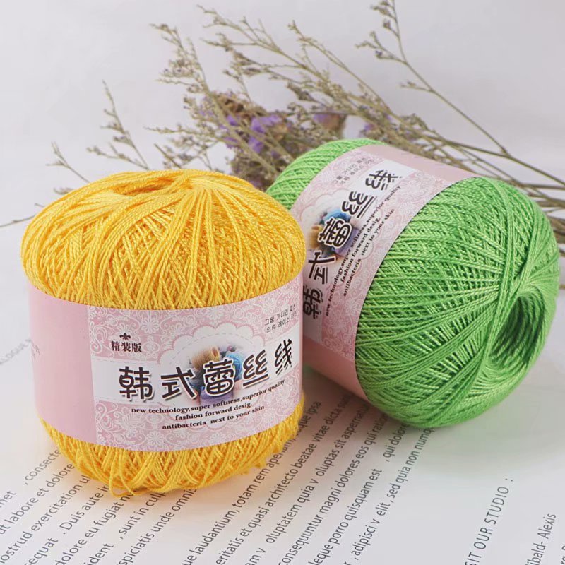50g/PC Warm Lace Crochet Yarn Thin Cotton Thread 08# By 0.8MM For Hand ...