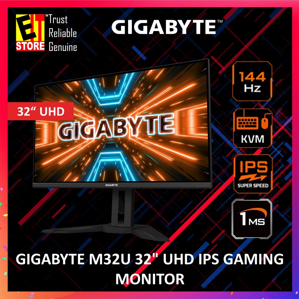 GIGABYTE M32U 32" 4k UHD IPS HDR400 GAMING MONITOR (1MS/144HZ REFRESH
