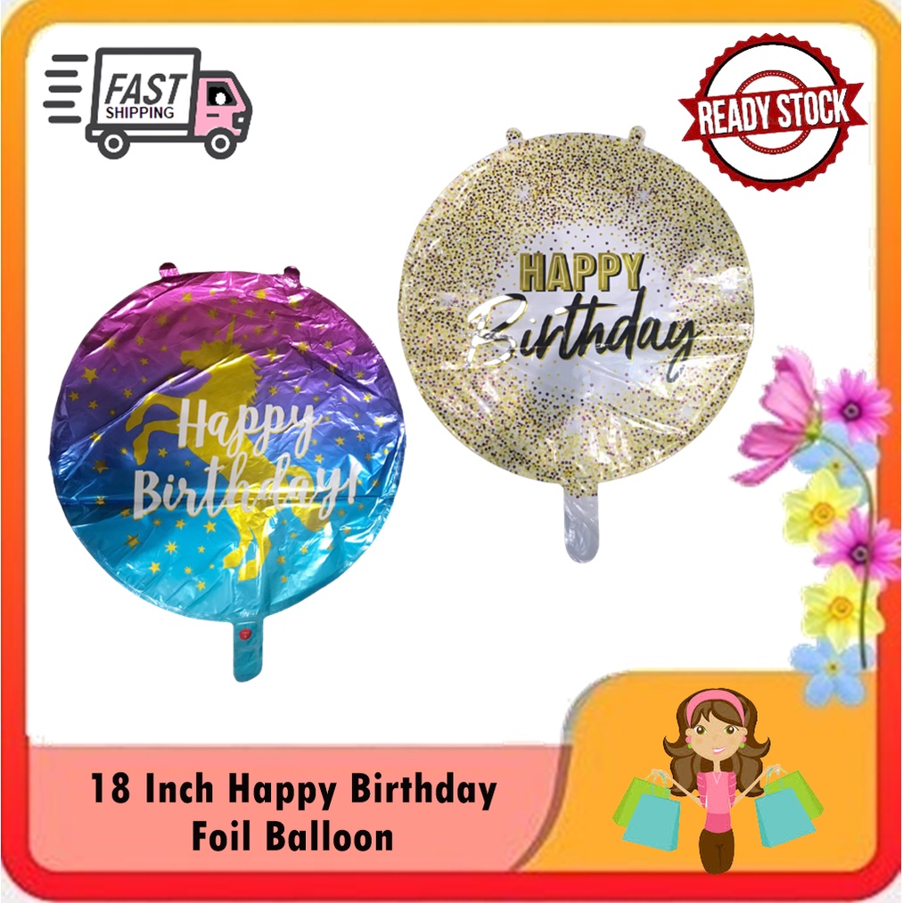 🔥 18 Inch Happy Birthday Foil Balloon 🔥 | Shopee Malaysia