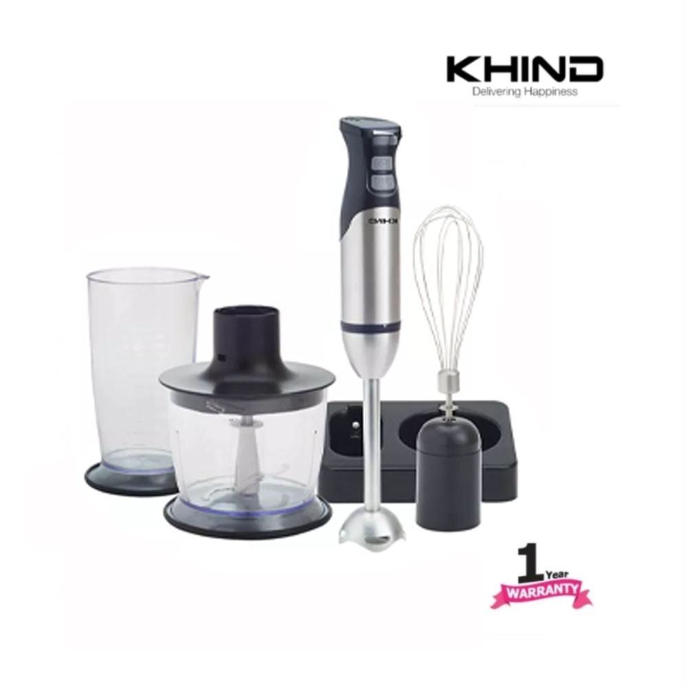 Khind Hand Blender Set BH600SS (Blender, Chopper, Whisk, Beaker