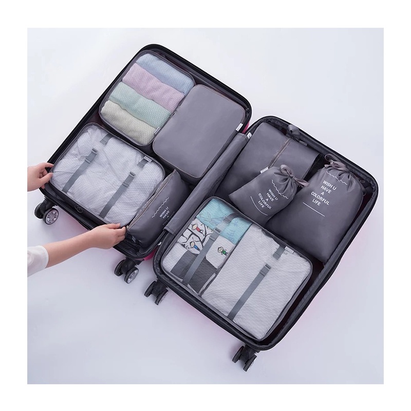 Luggage Organiser Packing Cubes 8pcs Quality Guarantee Travel Organiser Shopee Malaysia