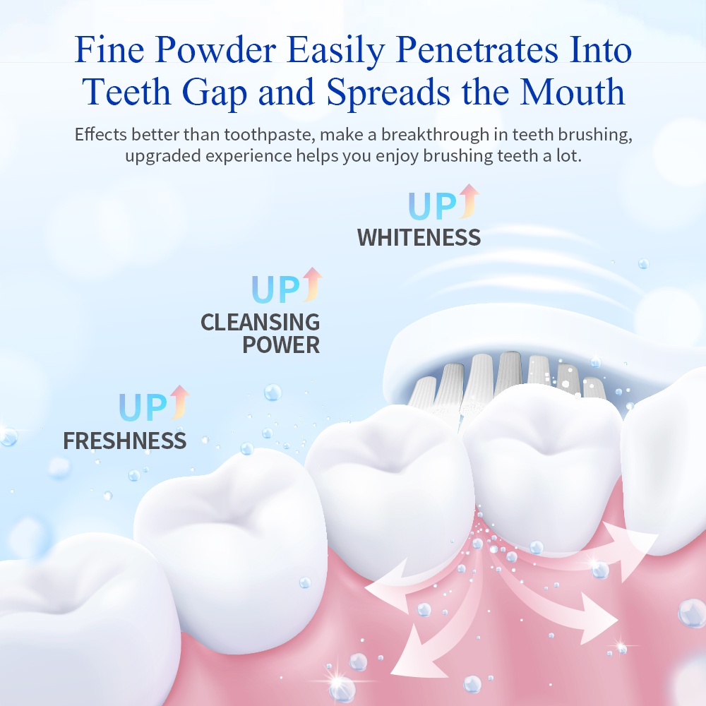 BREYLEE Lemony/Green tea/Peach/Icy Mint Tooth Powder Teeth Whitening ...