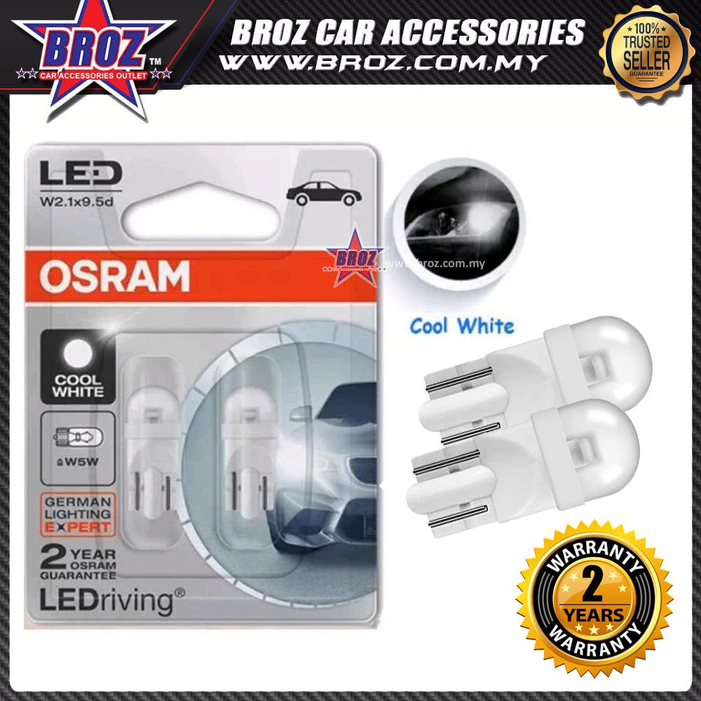 Osram T10/4090/W5W LED Bulb - Cool White (12V/6000K) 2825DW