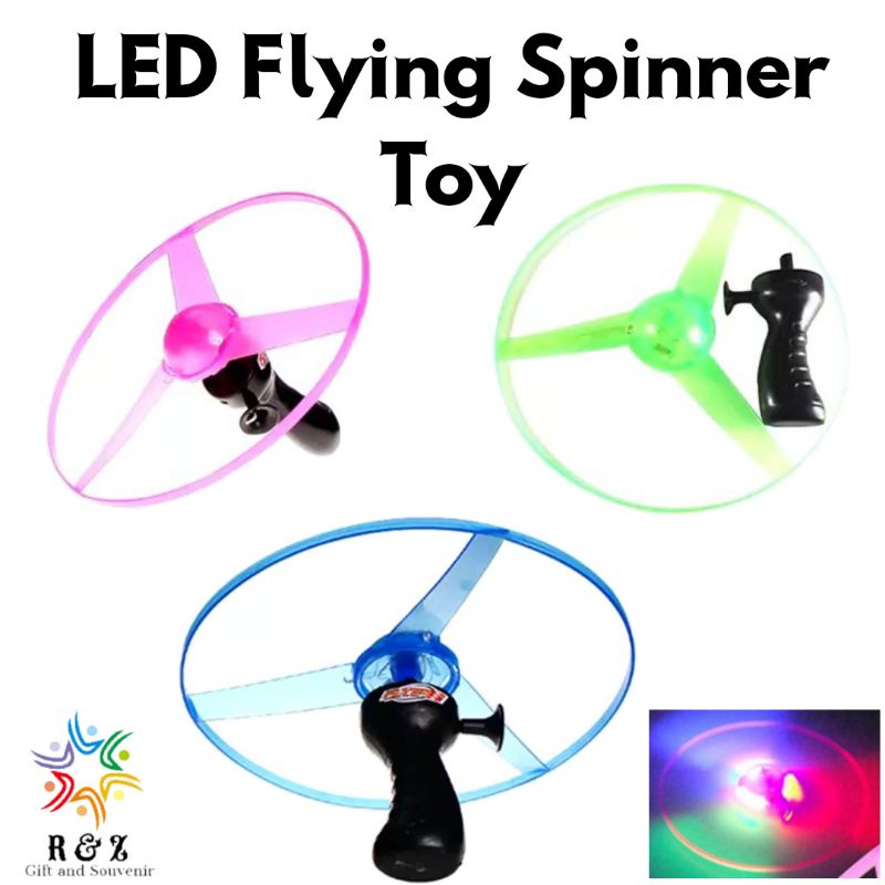 Colorful Pull String UFO LED / Kipas Terbang LED UFO / Light Up Flying