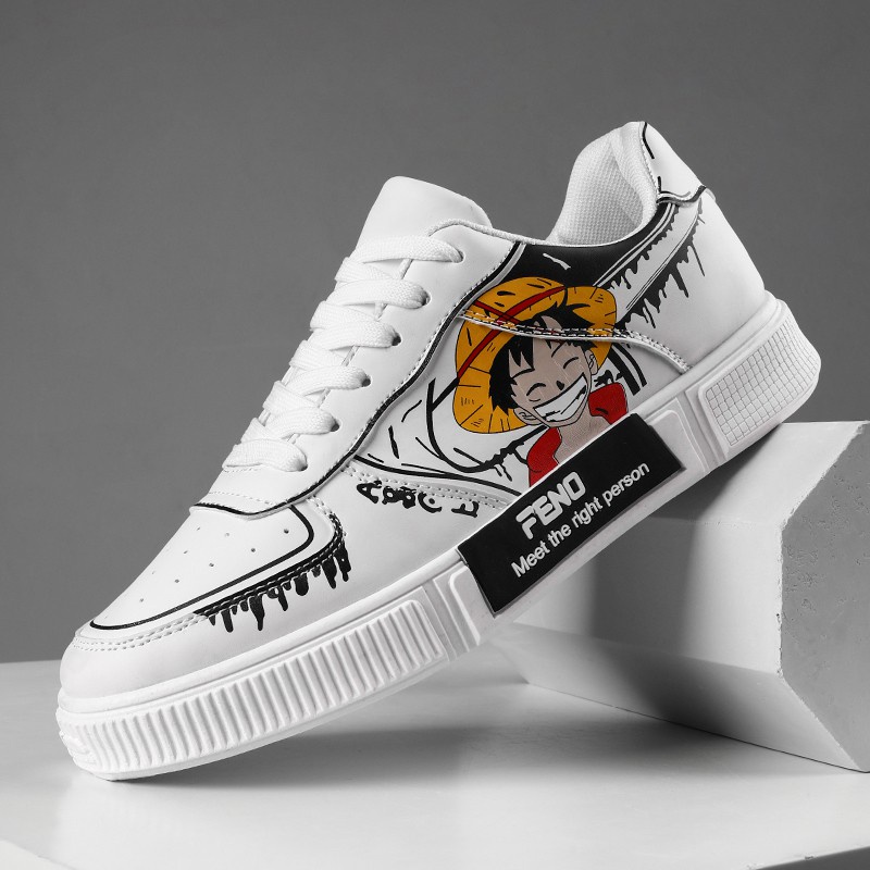 Fashion Anime Men Sneaker Shoes ONE PIECE Monkey D.Luffy Young Breathable Student hc Shopee Malaysia