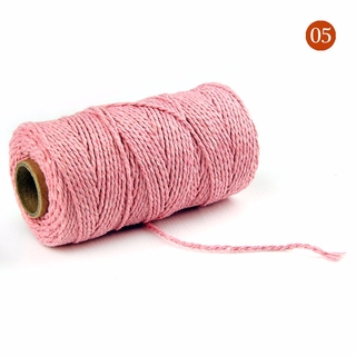 2mm100M 2mm100M Macrame Cord Cotton Rope String Crafts DIY Colored Thread  Twisted Twine Handmade Sewing Supplies Home Wedding Decoration