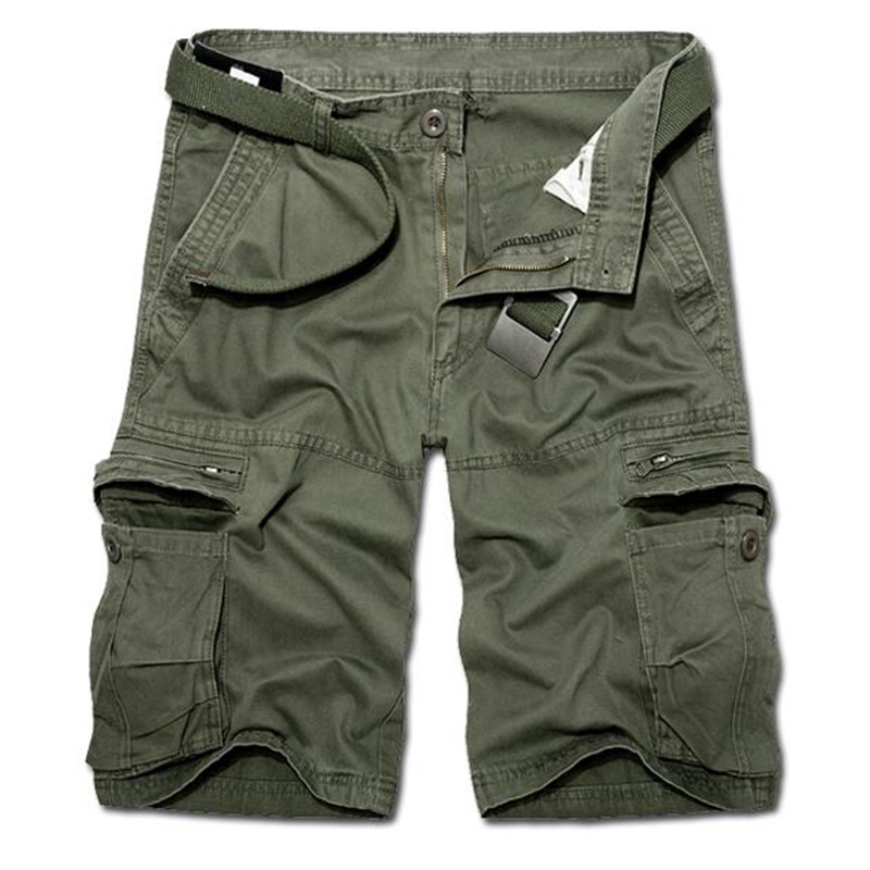 Camouflage Cotton Cargo Shorts For Men Summer Casual Breeches Multi