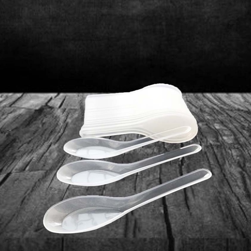 [100pcs] 5 inch Transparent Chinese Spoon | Shopee Malaysia