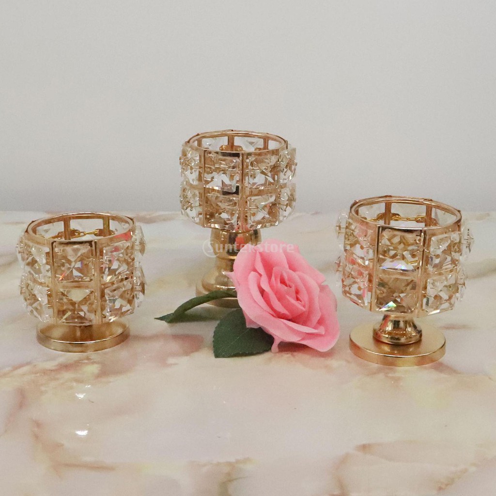 [dolitybdmy] Crystal Tealight Votive Candle Holders Candlestick 