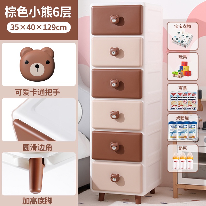 🍃Ready Stock Toy Storage Cabinet Drawer Type Blanket Plastic Rack Snack ...