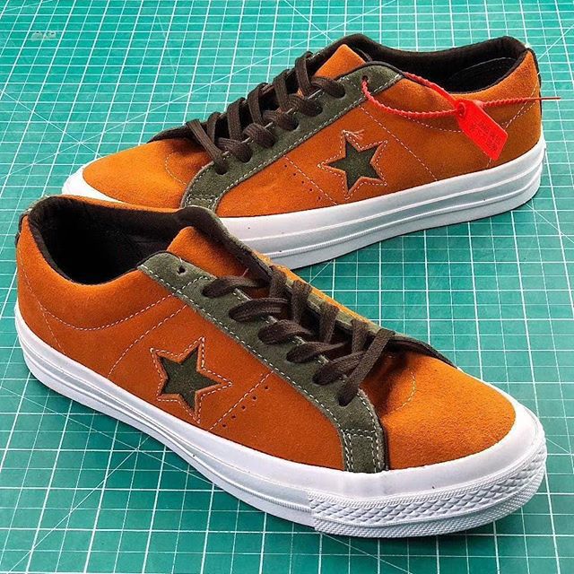 Converse one star orange and sale green