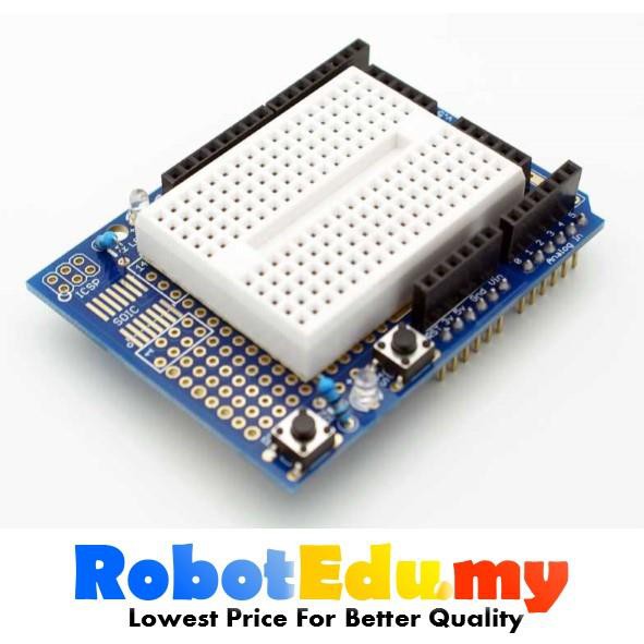 UNO R3 Prototyping Prototype Shield with Mini Breadboard for Arduino