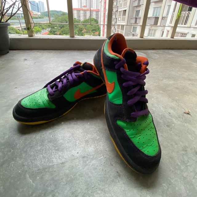 Nike Dunk Low Premium Green Spark Hoop Orange 2009 halloween