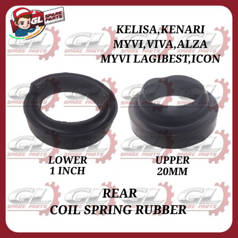 COIL SPRING RUBBER (REAR/LOWER)(REAR/UPPER)(1") PERODUA MYVI VIVA ALZA