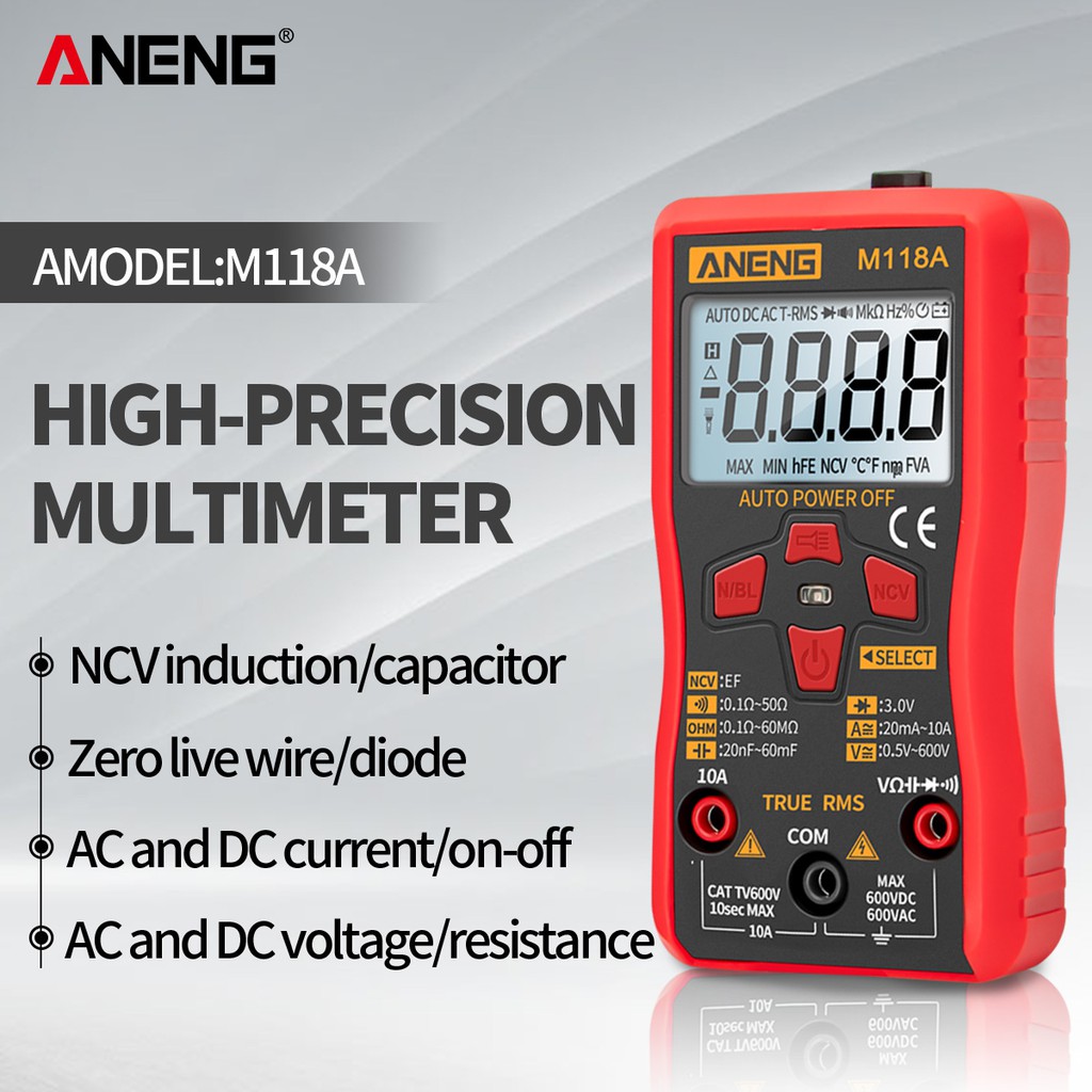 ANENG M118A digital multimedia mini-multimeter tester automatic ...