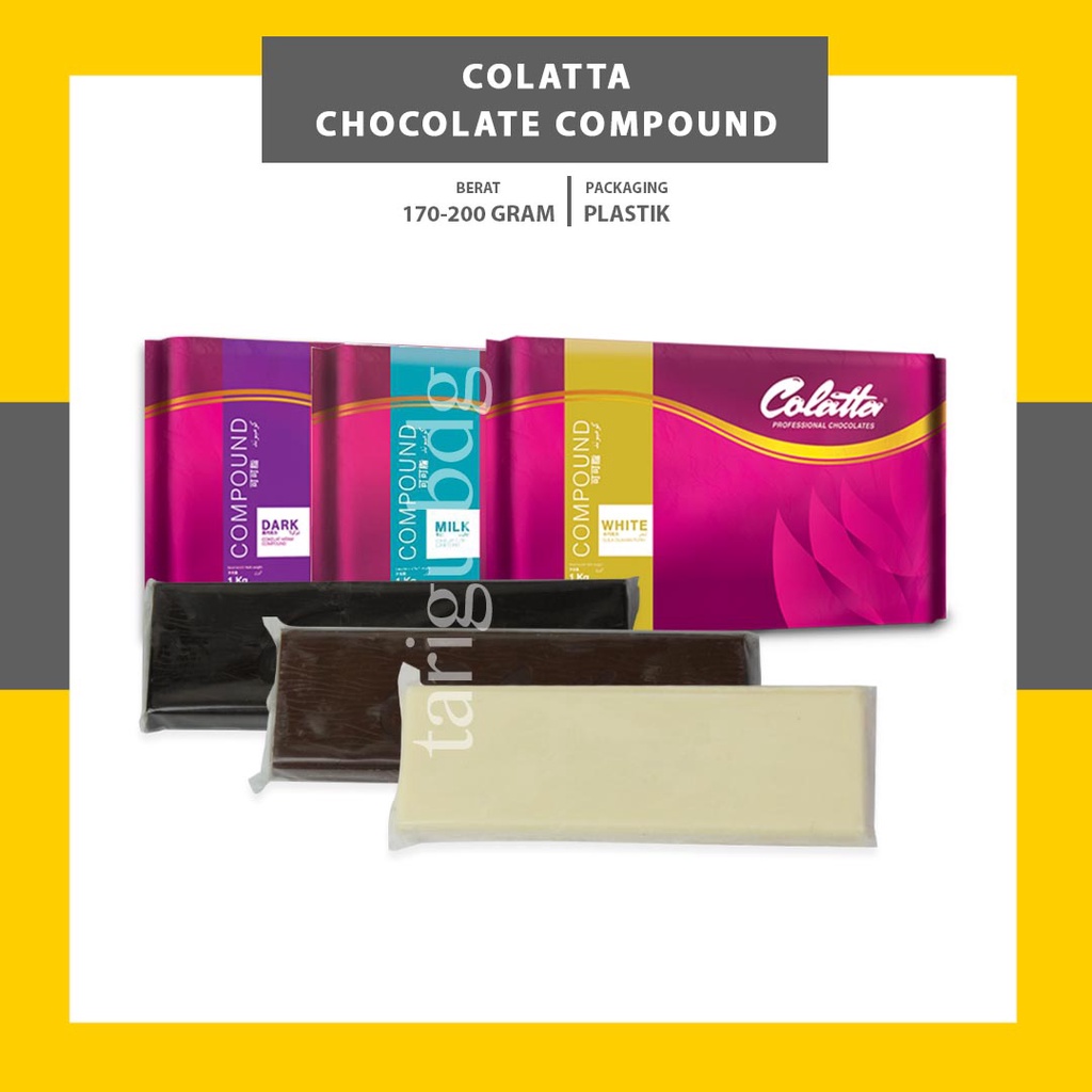 COLATTA DARK CHOCOLATE COMPOUND - COLLATA DARK CHOCOLATE BAR - DARK ...