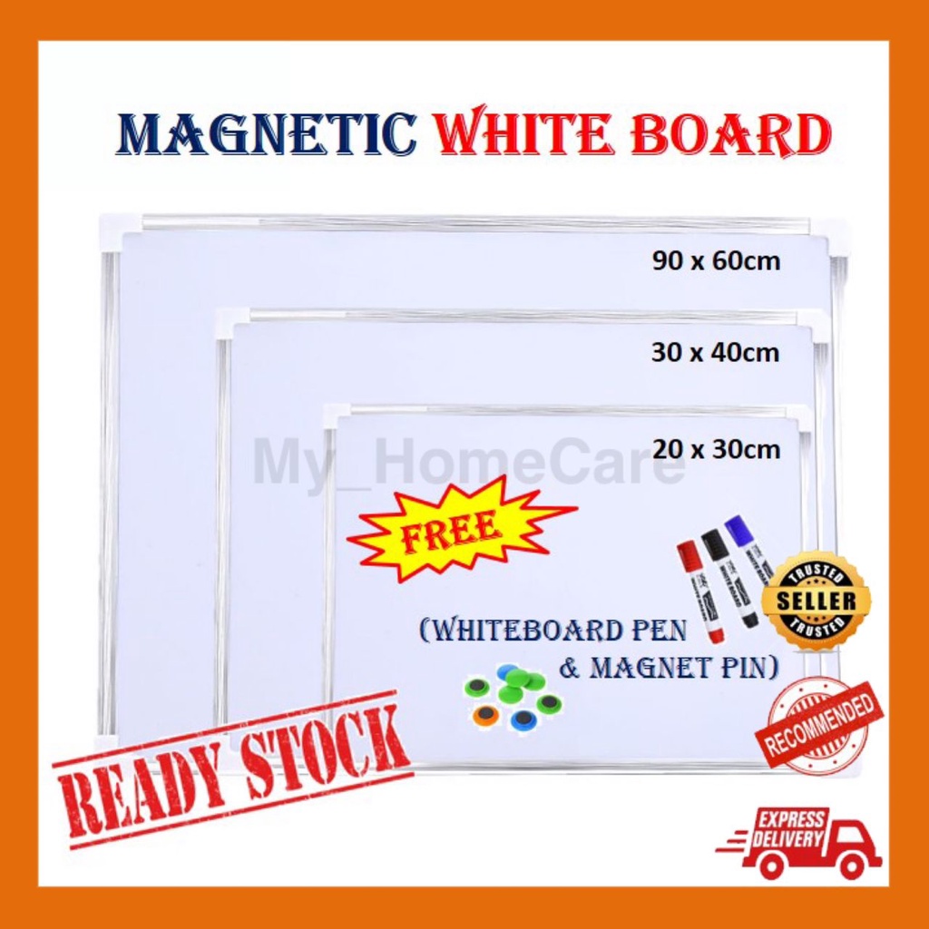 🔥READY STOCK🔥 Magnetic Whiteboard / Aluminium Frame Whiteboard 白板 ...