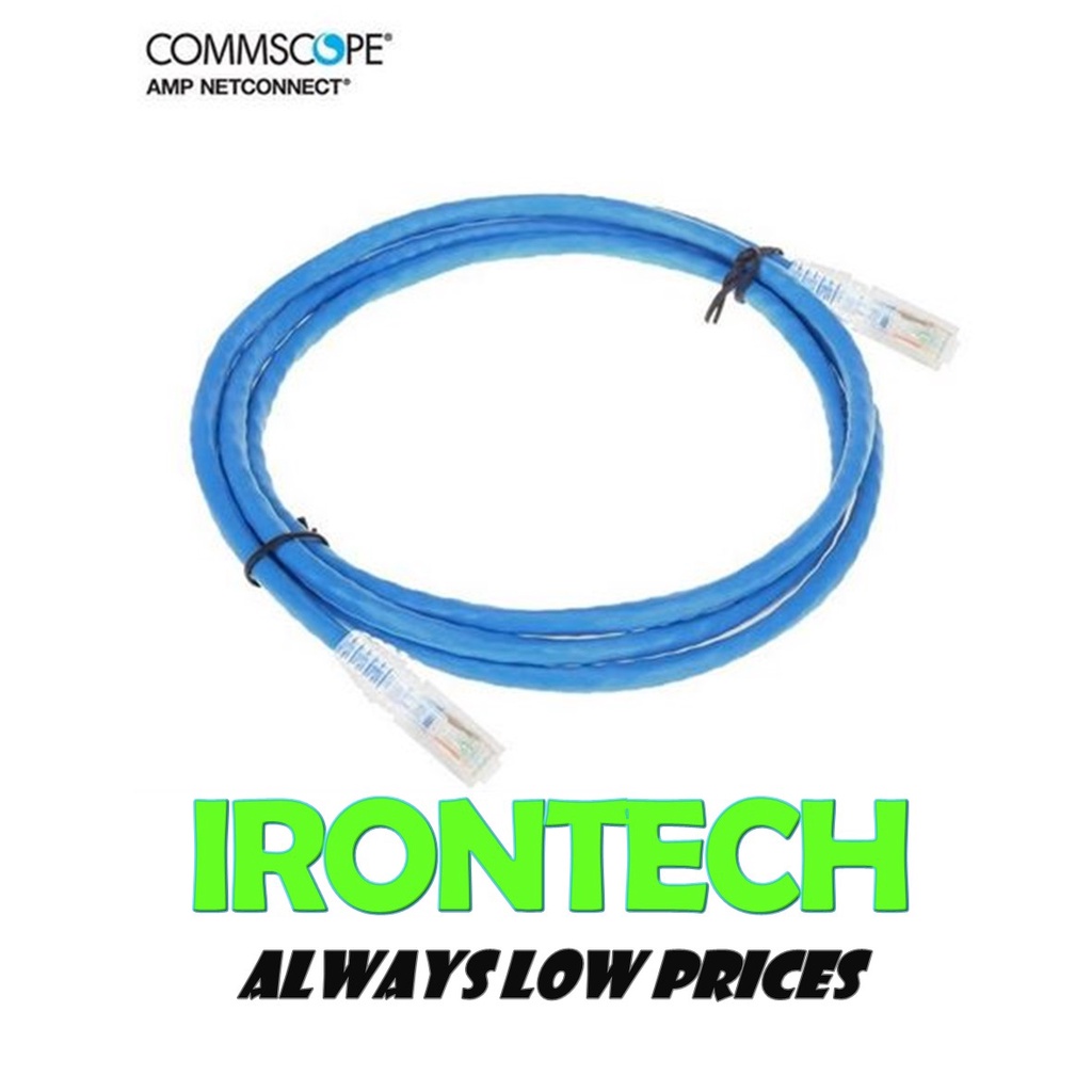 Commscope AMP® Genuine UTP Lan Cable Assembly Rj45 Cat6 Cat 6 Blue 1/1