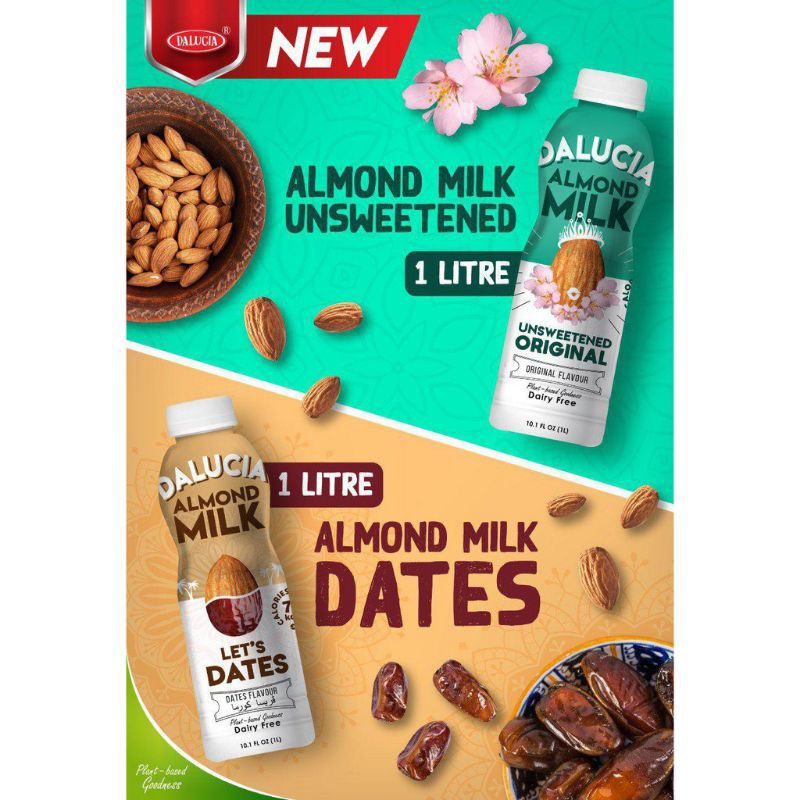 Dalucia Almond Milk RTD Bottle 1 Litre Non Dairy Shopee Malaysia