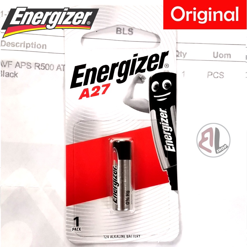 Official Energizer A27 12V Battery Replacement for: 27A, A27BP, G27A,  GP27A, L828, MN27