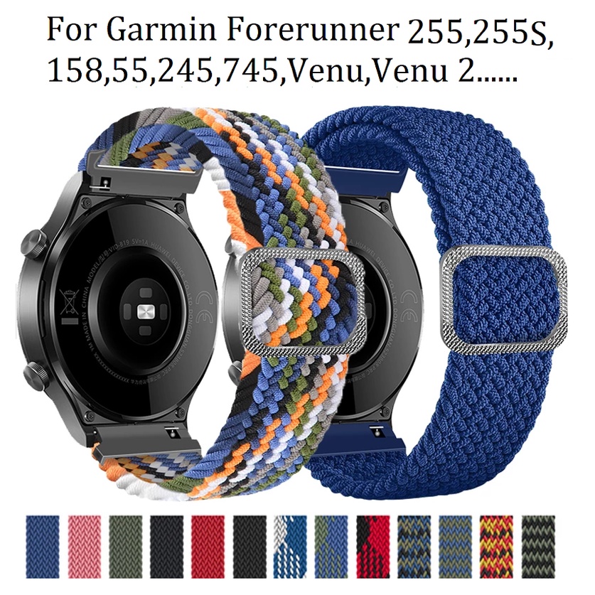Nylon 22mm 20mm Soft Nylon Band For Garmin Forerunner 255 Strap Garmin